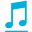 Folder Music Library Icon 32x32 png